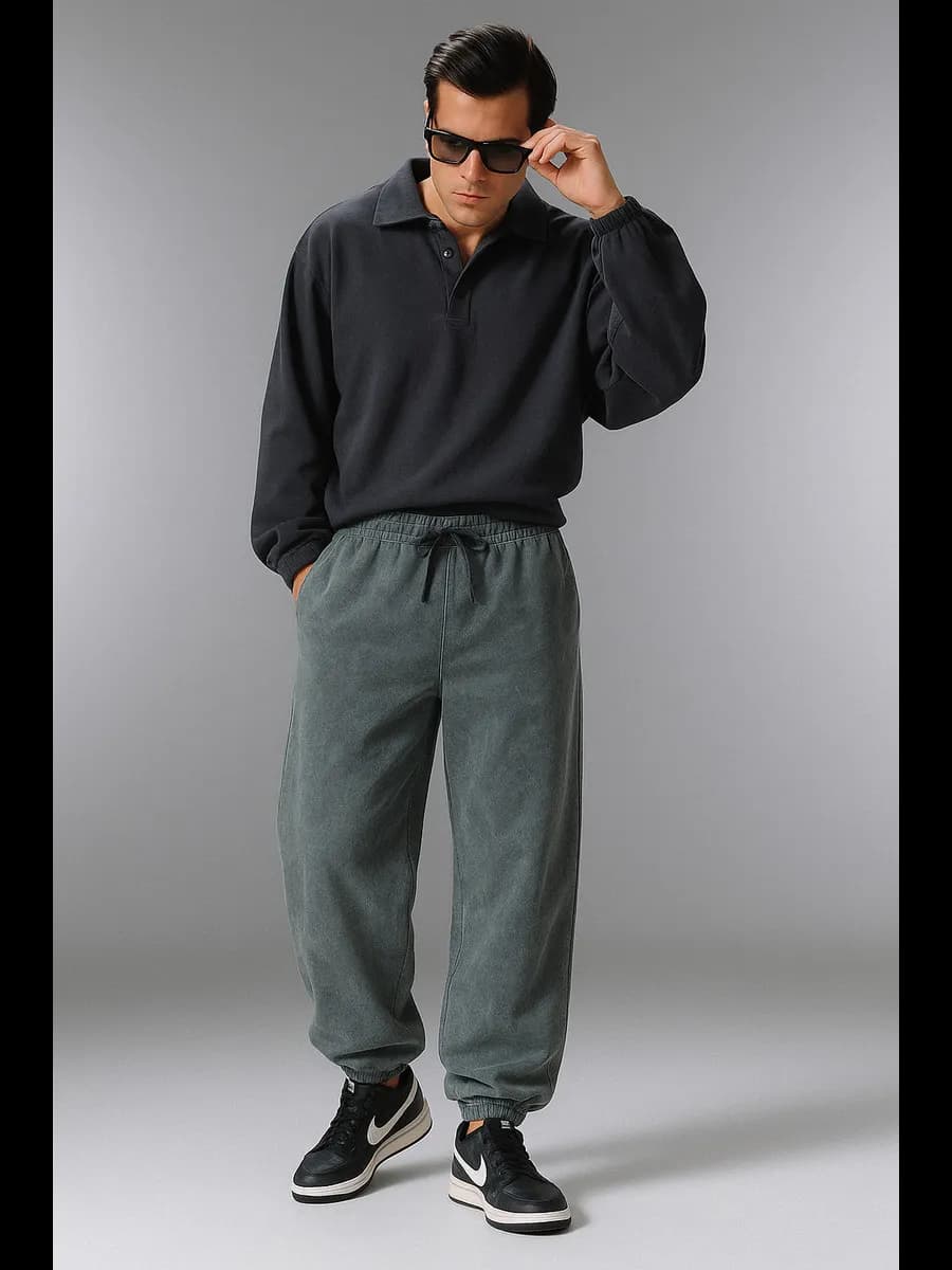 Брюки мужские спортивные джоггеры с начесом