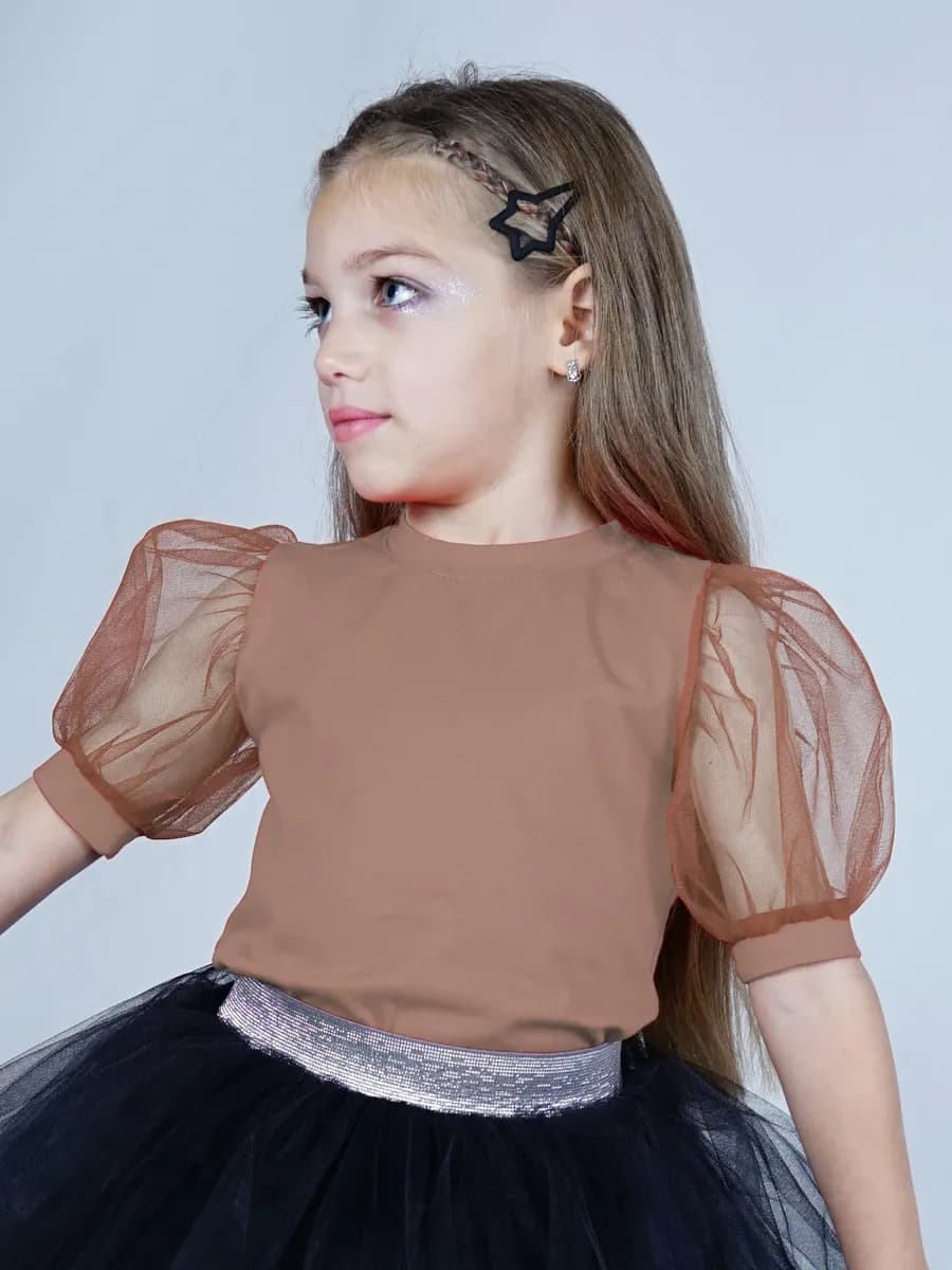 Футболка с рукавами фонариками праздничная