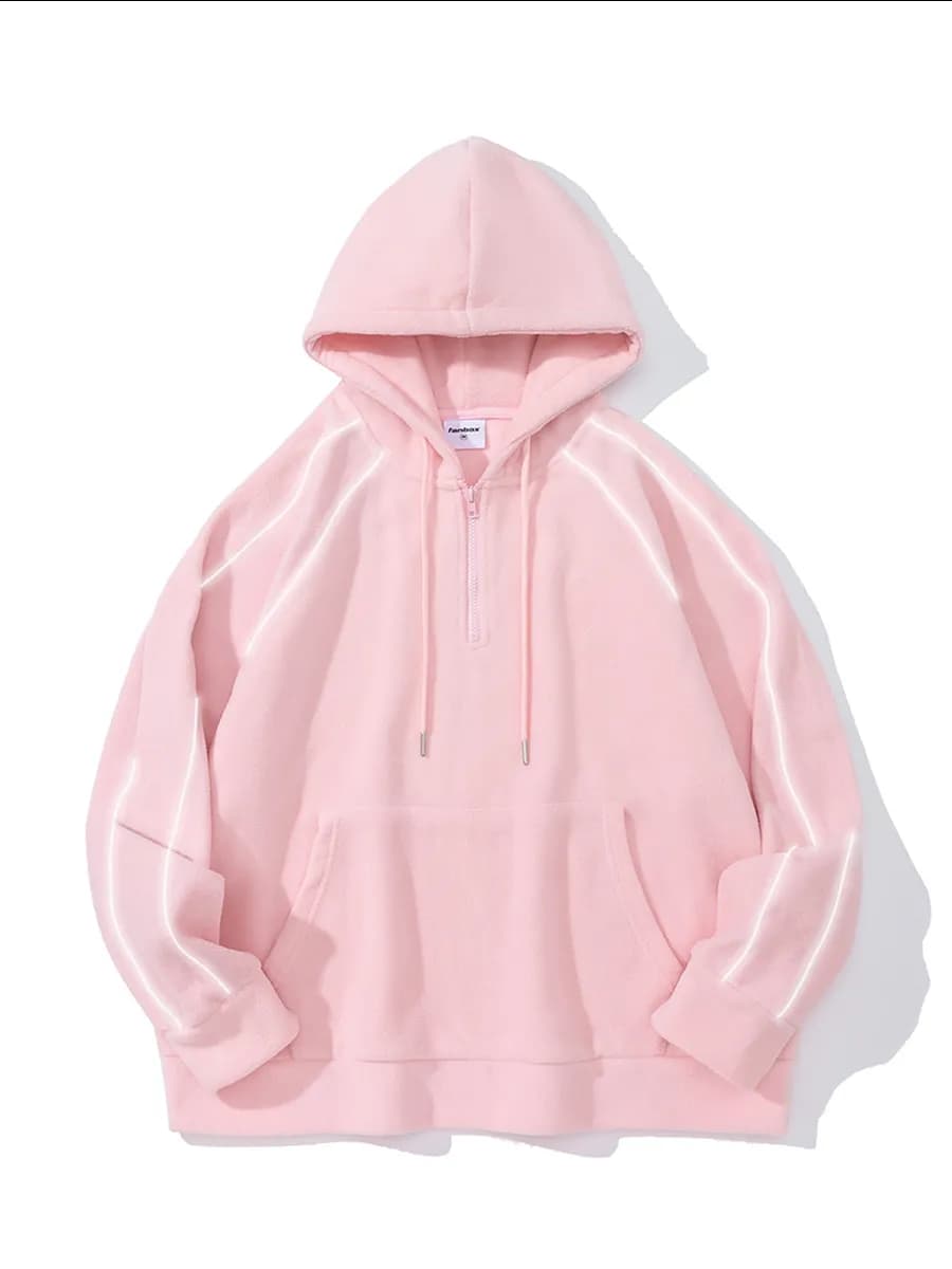 Худи флисовое полузамок оверсайз - фото 1