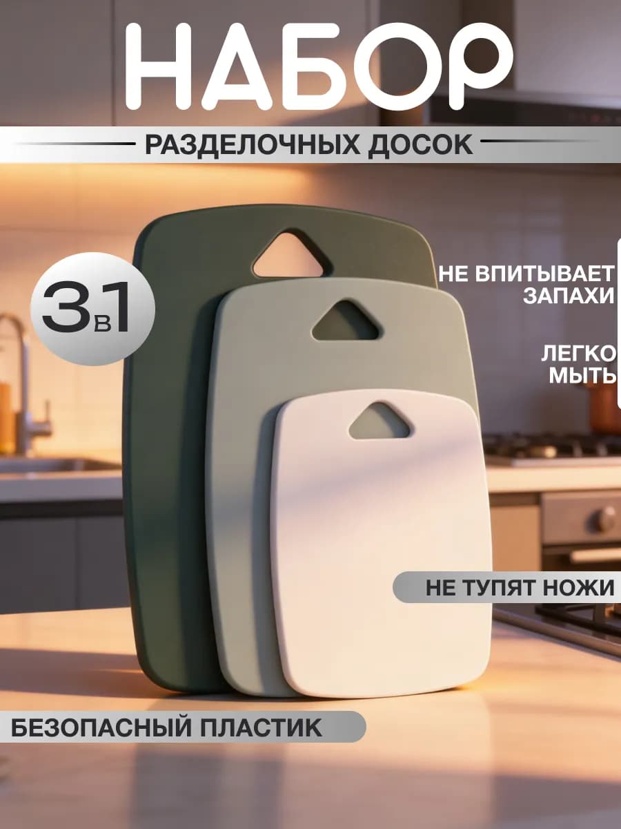 Набор разделочных досок 3в1