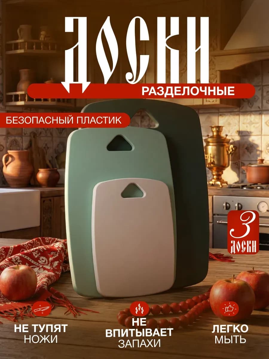 Набор разделочных досок 3в1