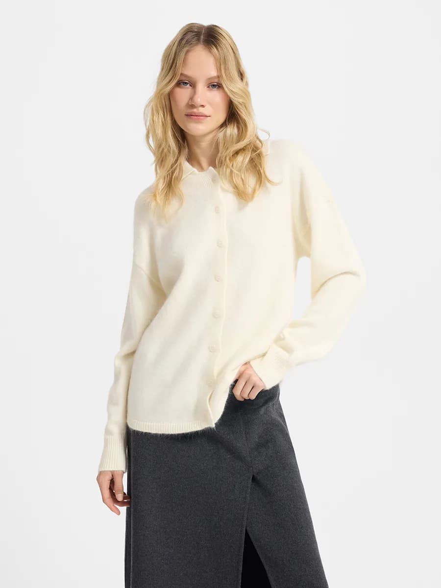 Кардиган из ангоры с шерстью