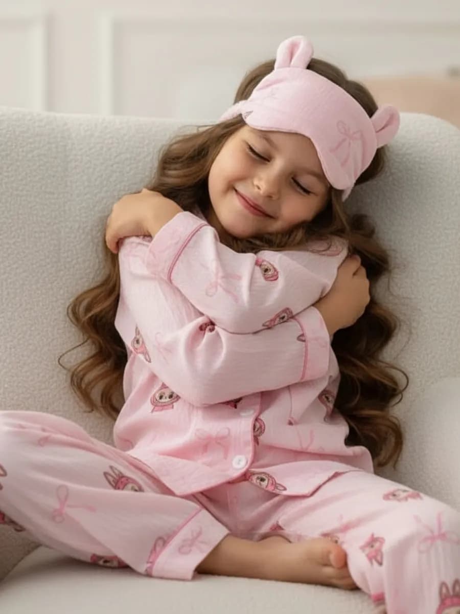 Пижама для девочки LABUBU с штанами и рубашкой