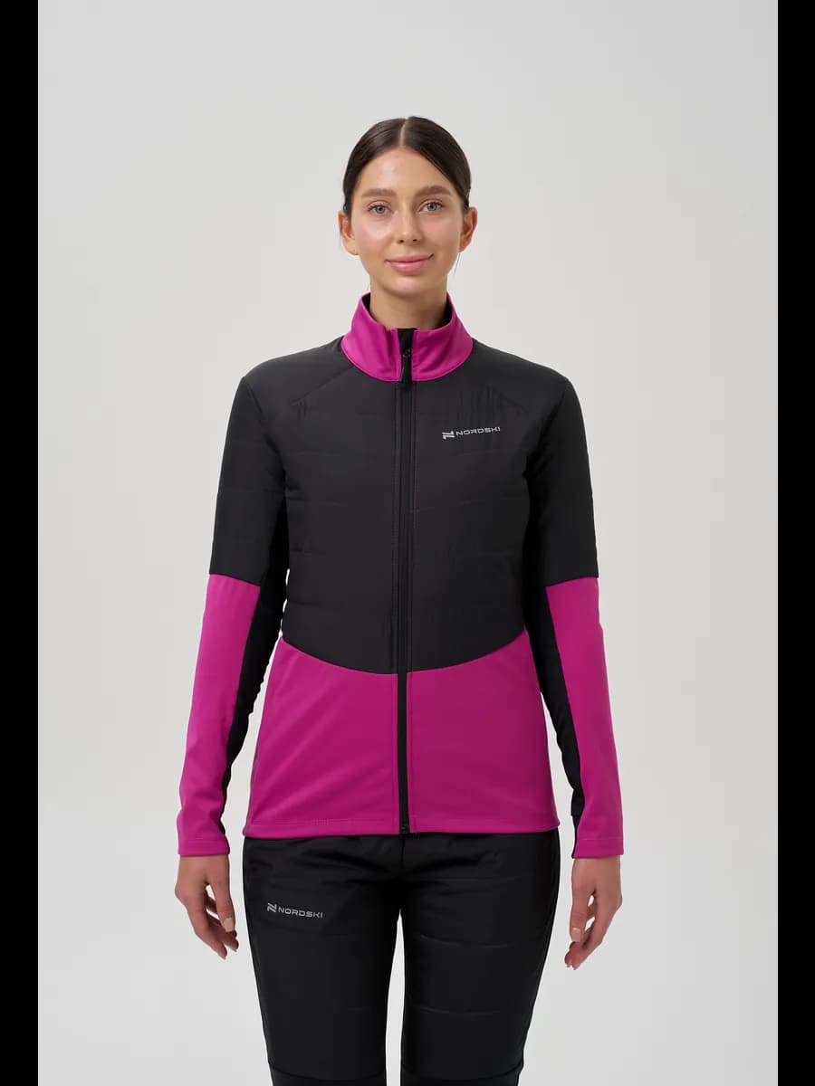 Куртка для лыж и бега Hybrid Pro 2.0 fuchsia-black
