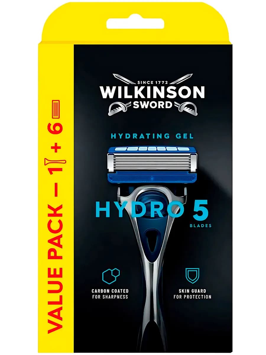Hydro5 Бритва (1 станок, 6 кассет), 5 лезвий, флип-триммер