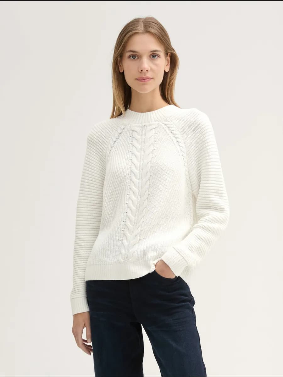 Джемпер пуловер вязаный прямой зимний