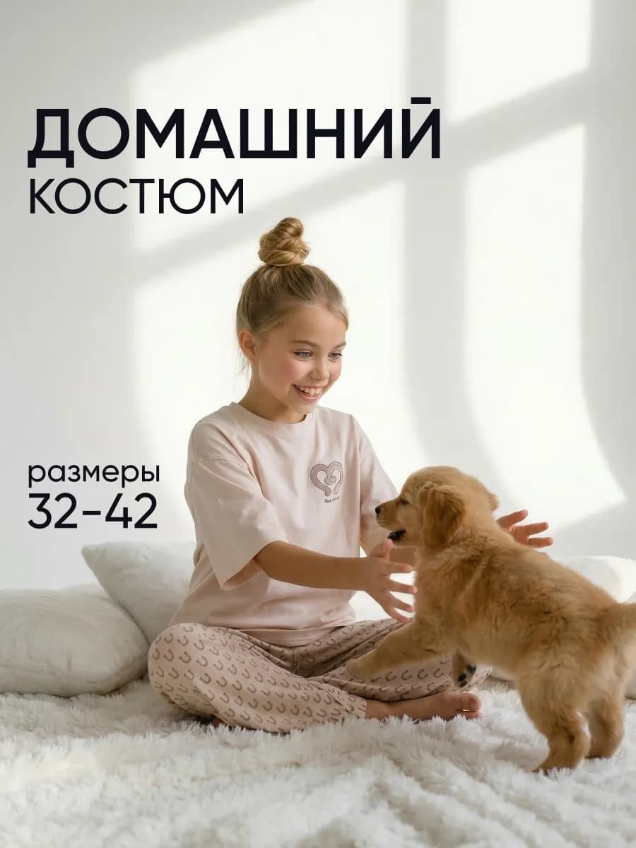 Пижама для со штанами новогодняя