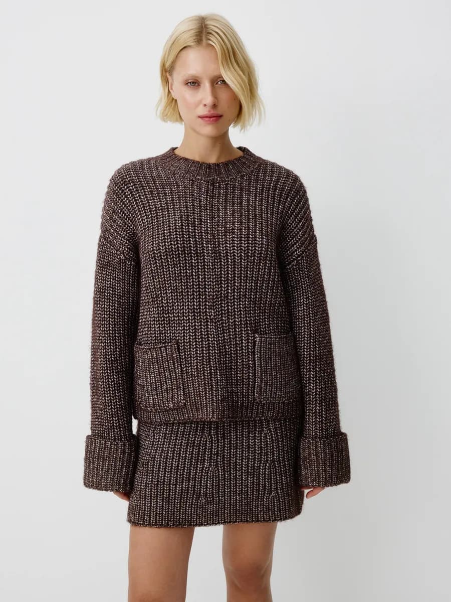 Вязаный джемпер с содержанием шерсти