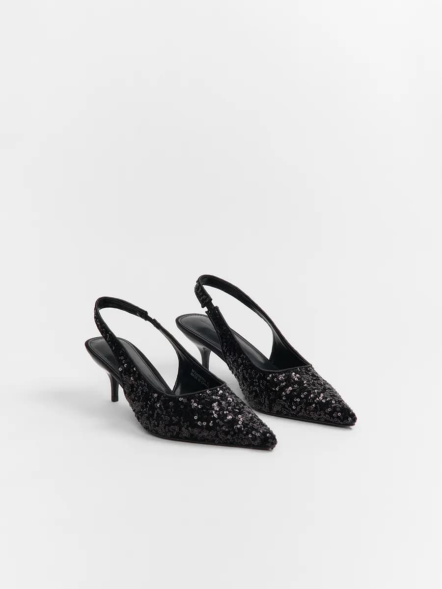 Туфли-лодочки с пайетками