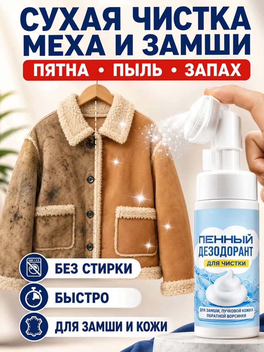 Пена очиститель для одежды сухая химчистка