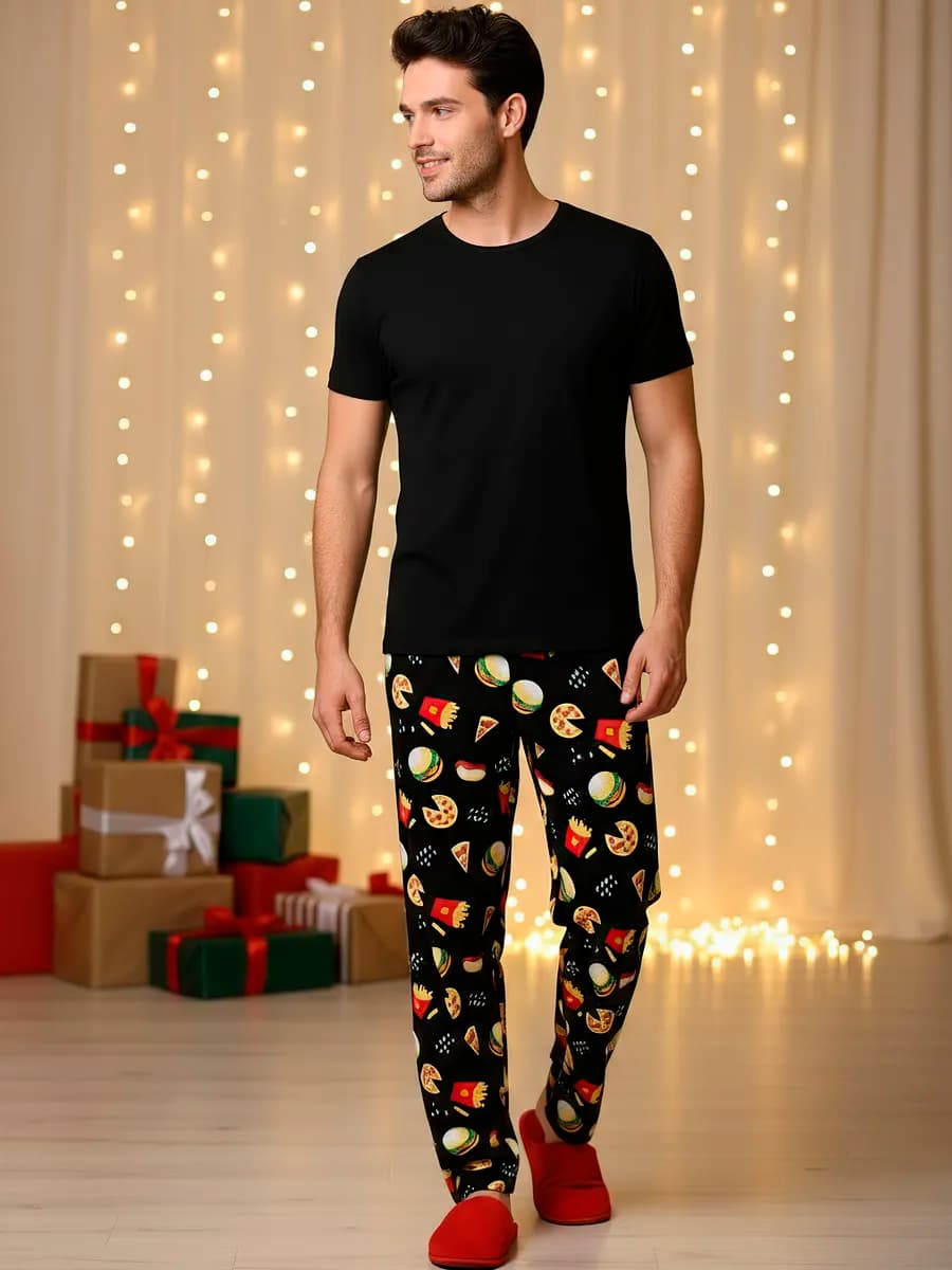 Пижама со штанами хлопок больших размеров