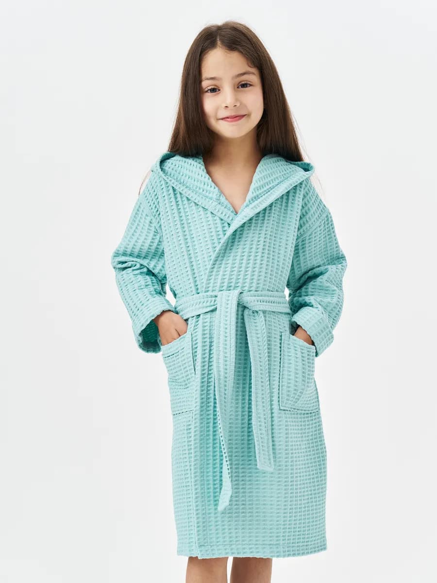 Вафельный халат для девочек