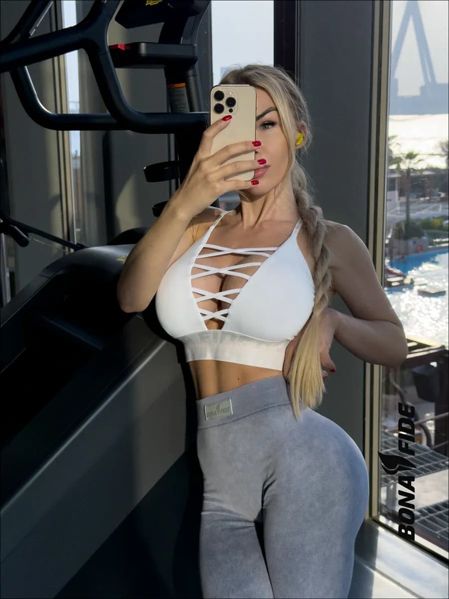 Лосины спортивные пушап с высокой посадкой для фитнеса - фото 1