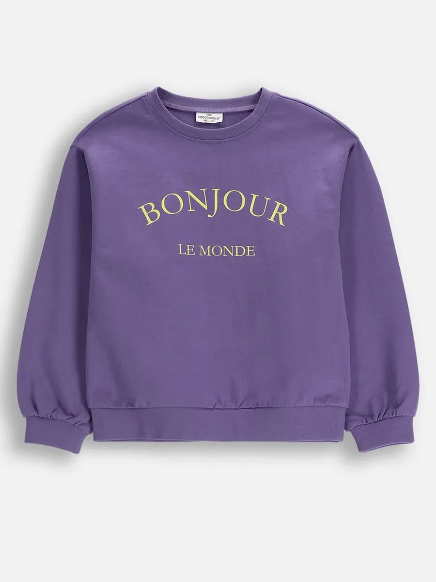 Свитшот с принтом Bonjour le monde