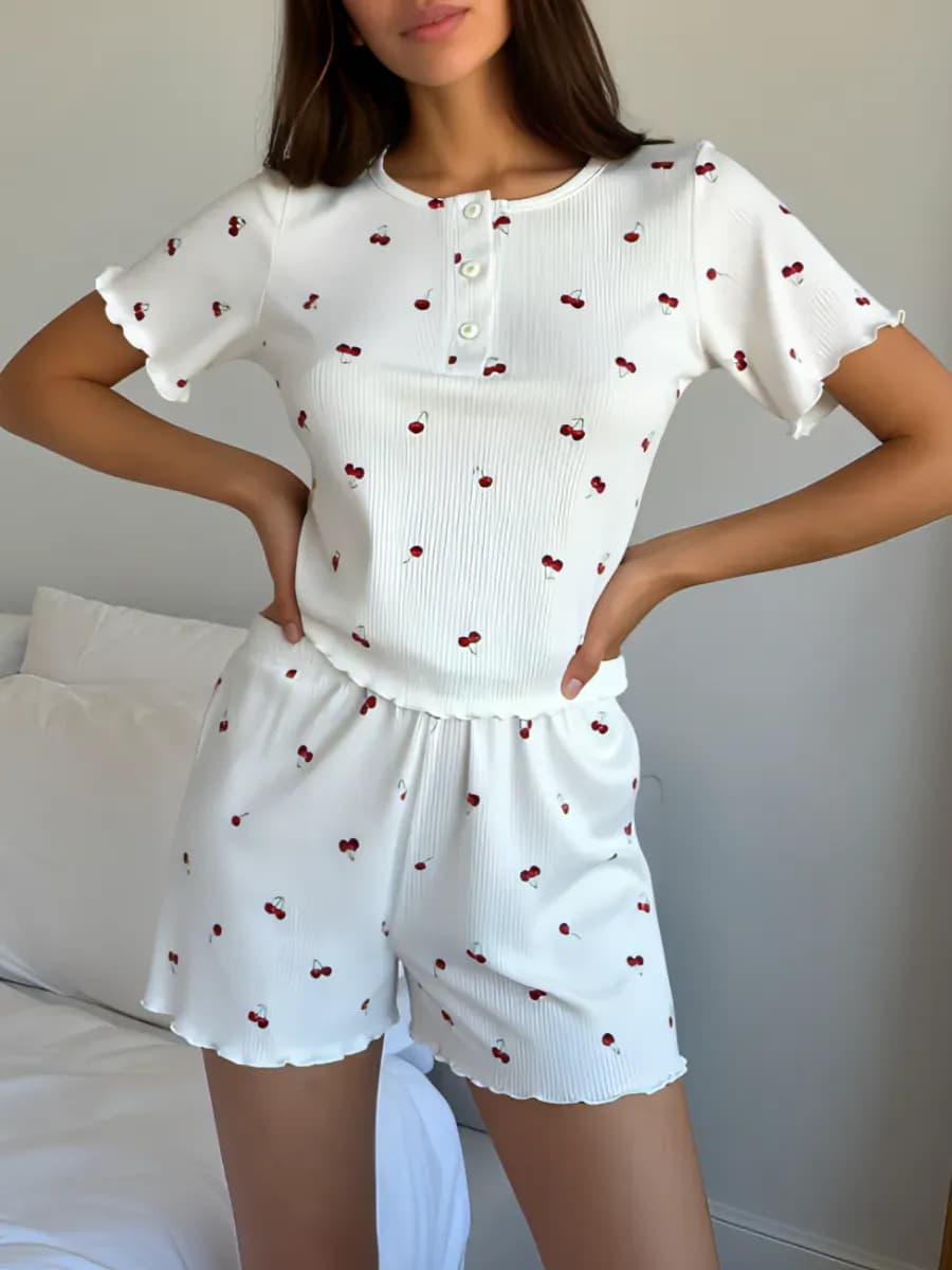 Пижама с шортами и майкой хлопок