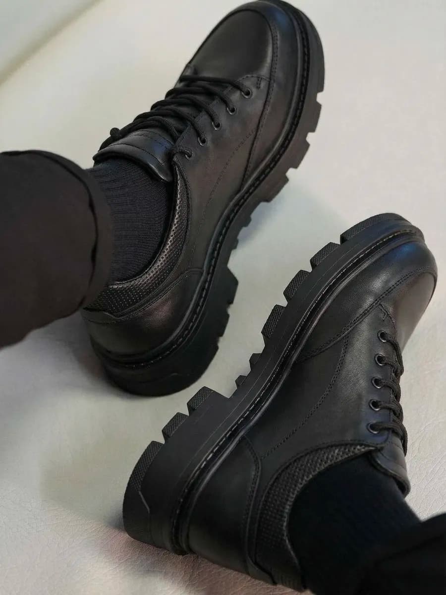 Полуботинки зимние из натуральной кожи и меха