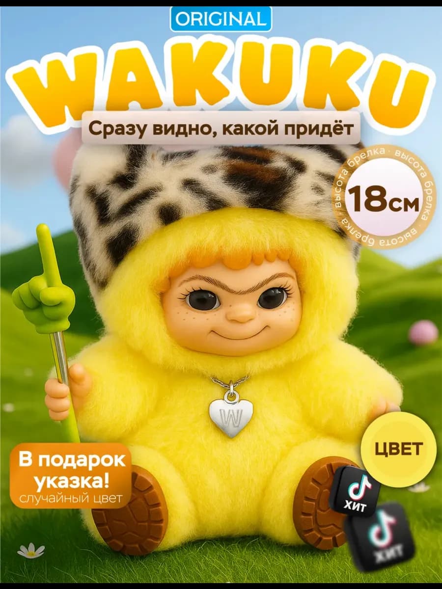 Мягкая игрушка Вакуку брелок оригинал
