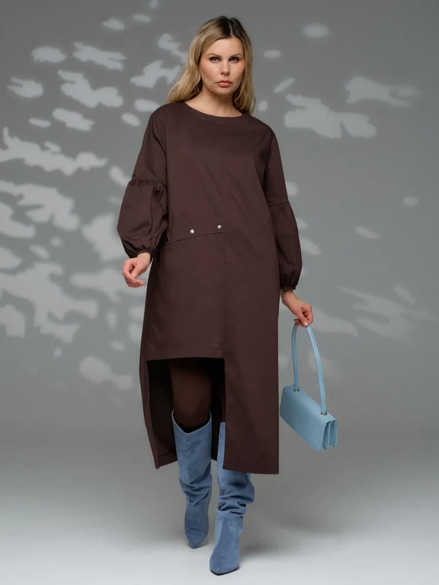 Платье вечернее асимметрия с кнопками