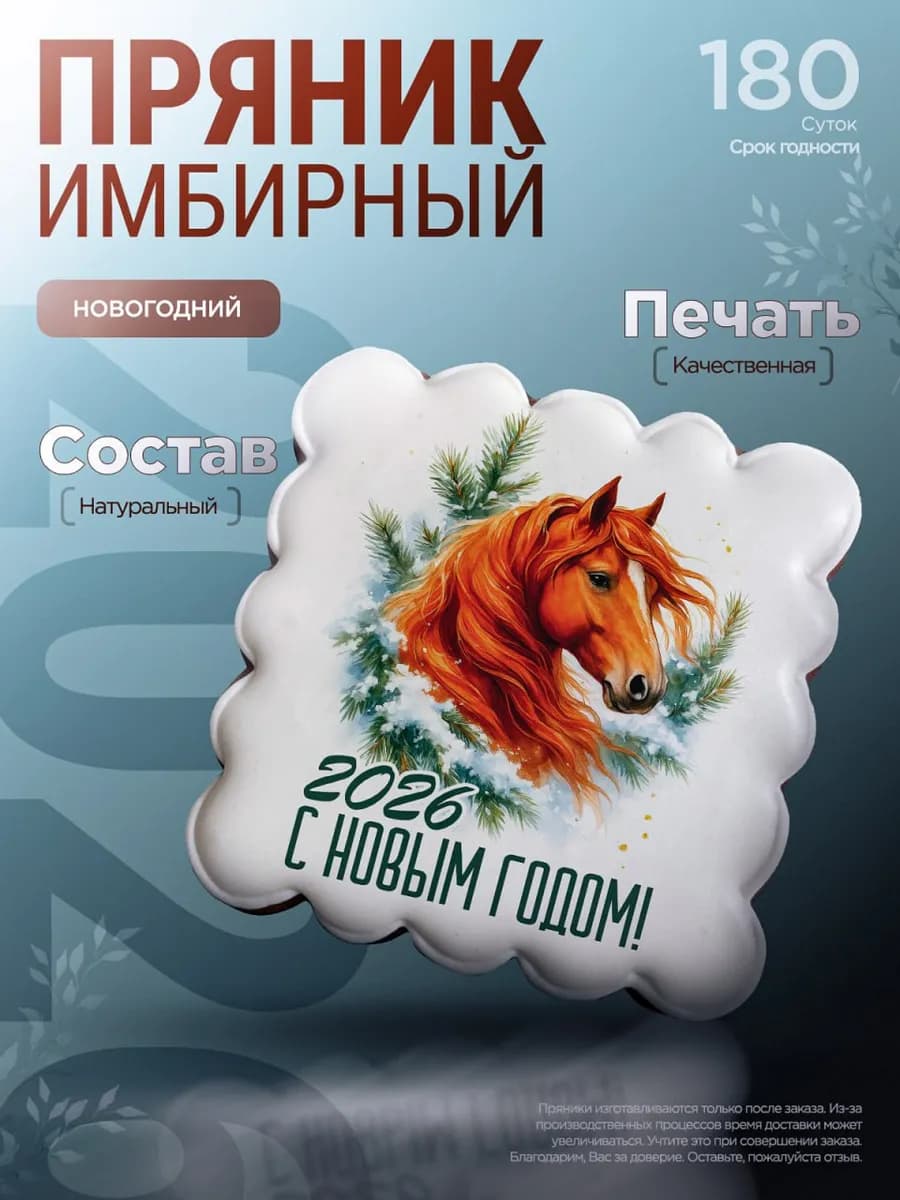 Пряники на новый год 2026. Имбирный подарок