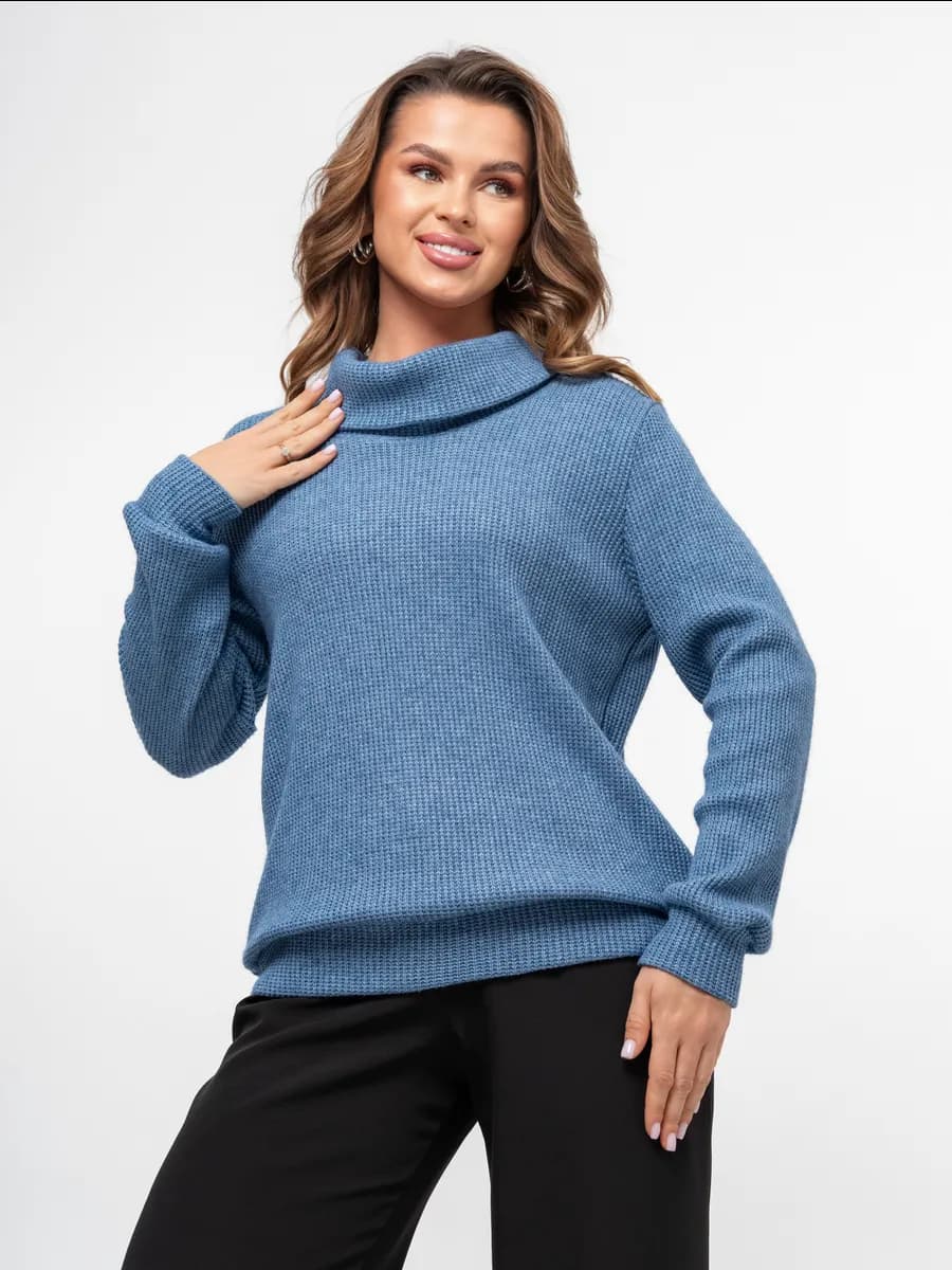 Джемпер большие размеры воротник хомут