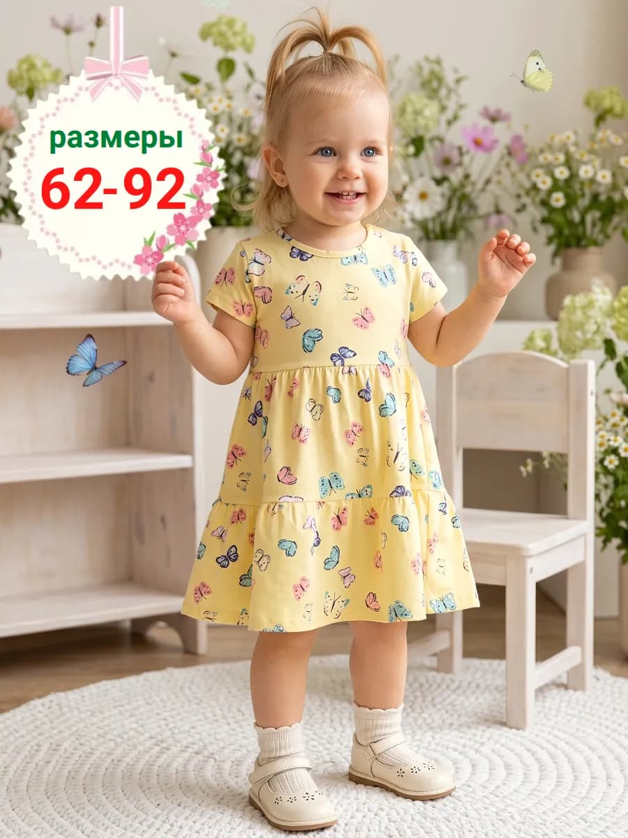 Платье для новорожденных хлопковое