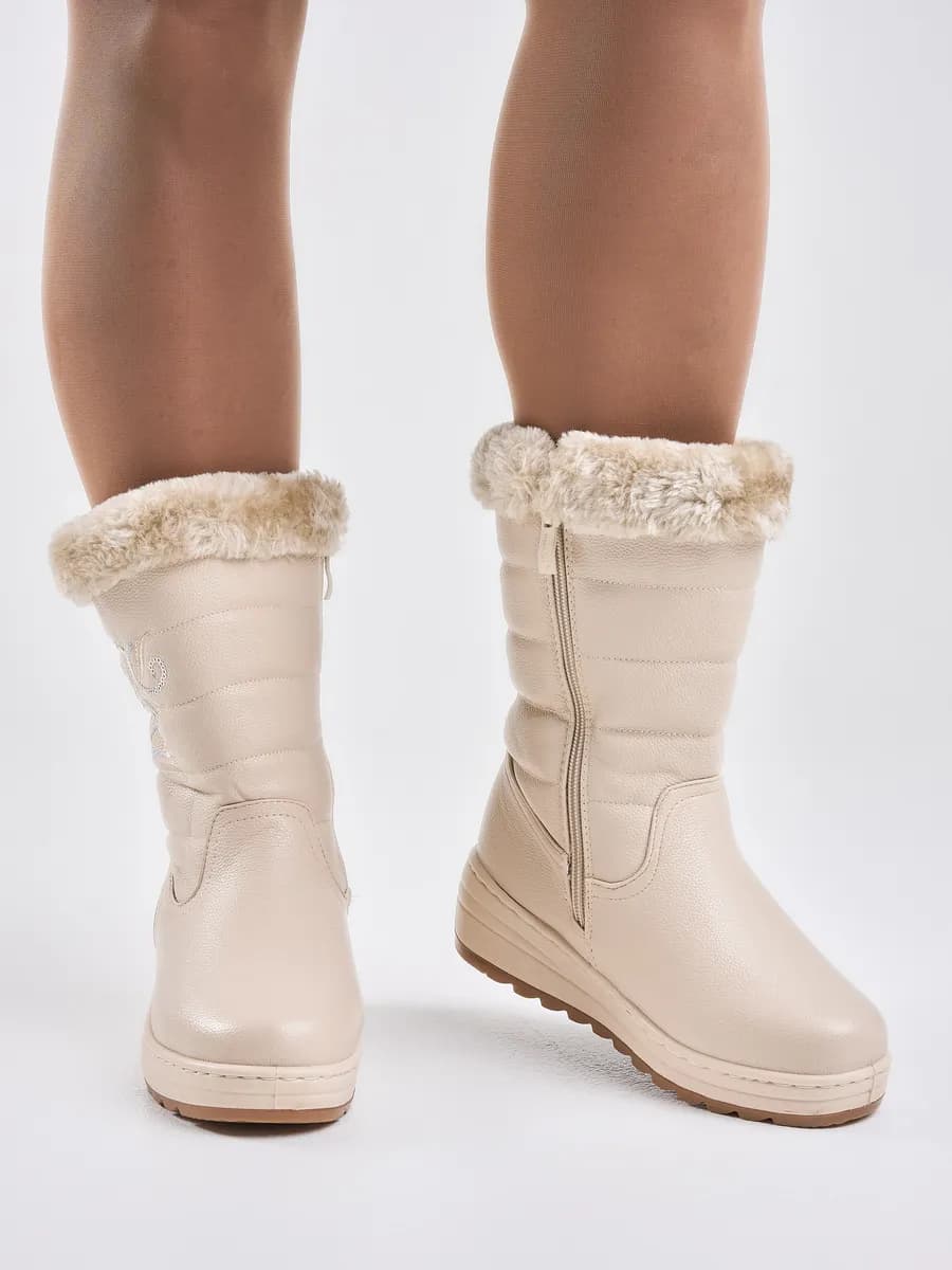 Сапоги зимние на широкую ногу удобные - фото 1