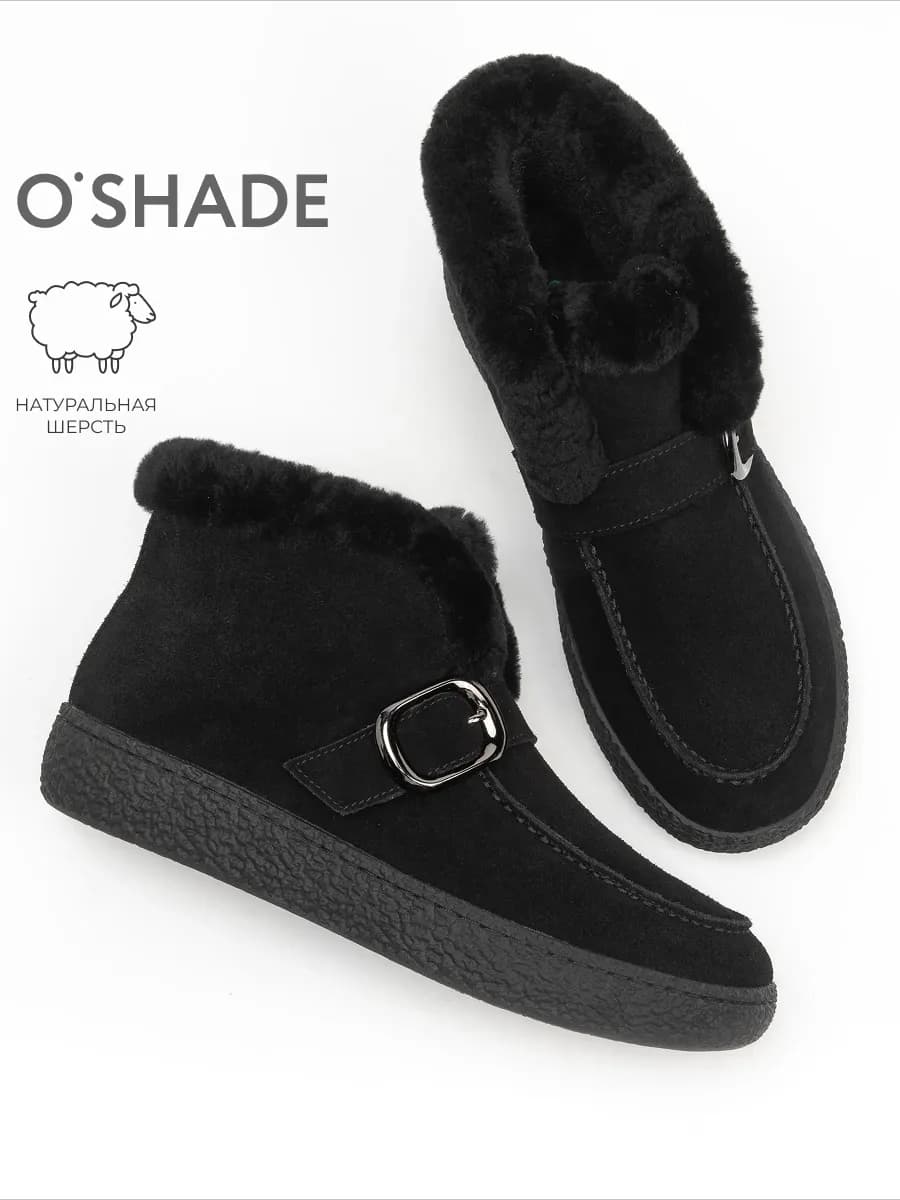 Ботинки женские зимние черные