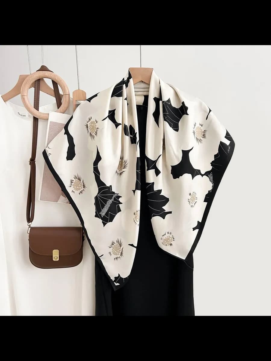 Шелковый платок на голову и пояс 90 90