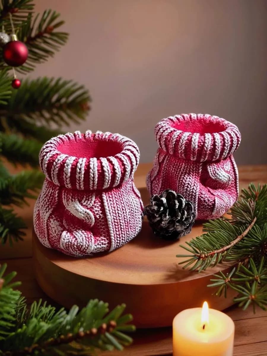 Подсвечники новогодние для свечей