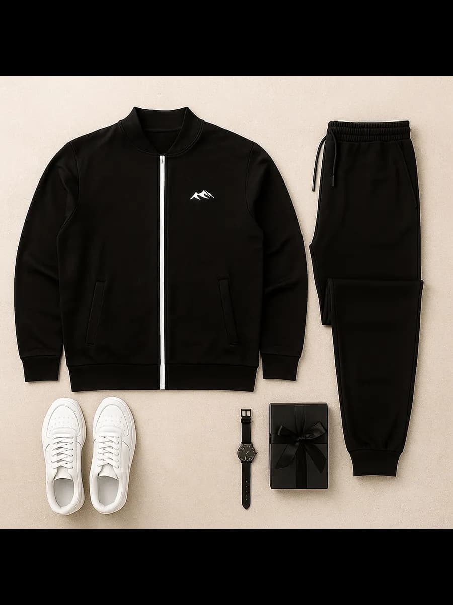 Спортивный костюм кофта на молнии с джоггерами - фото 1