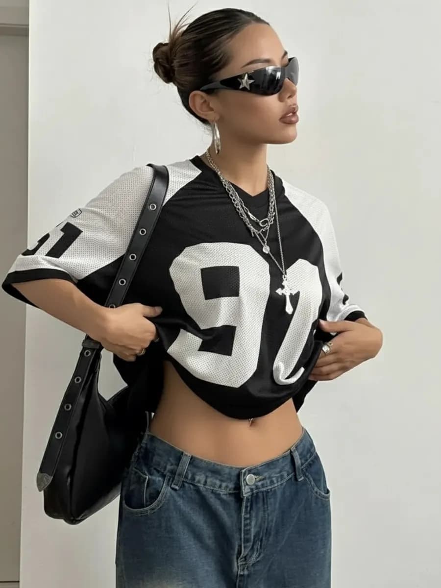 Футболка спортивная джерси с номером y2k