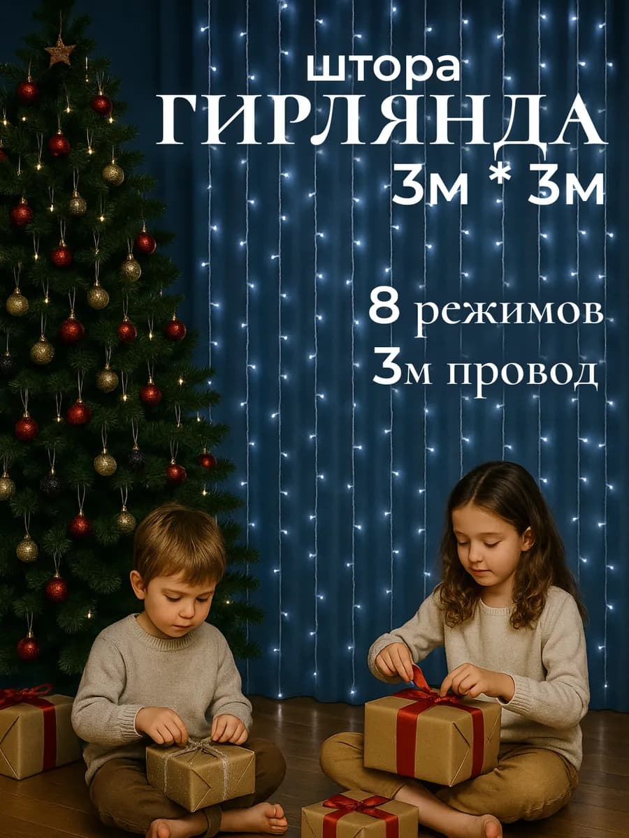 Гирлянда штора