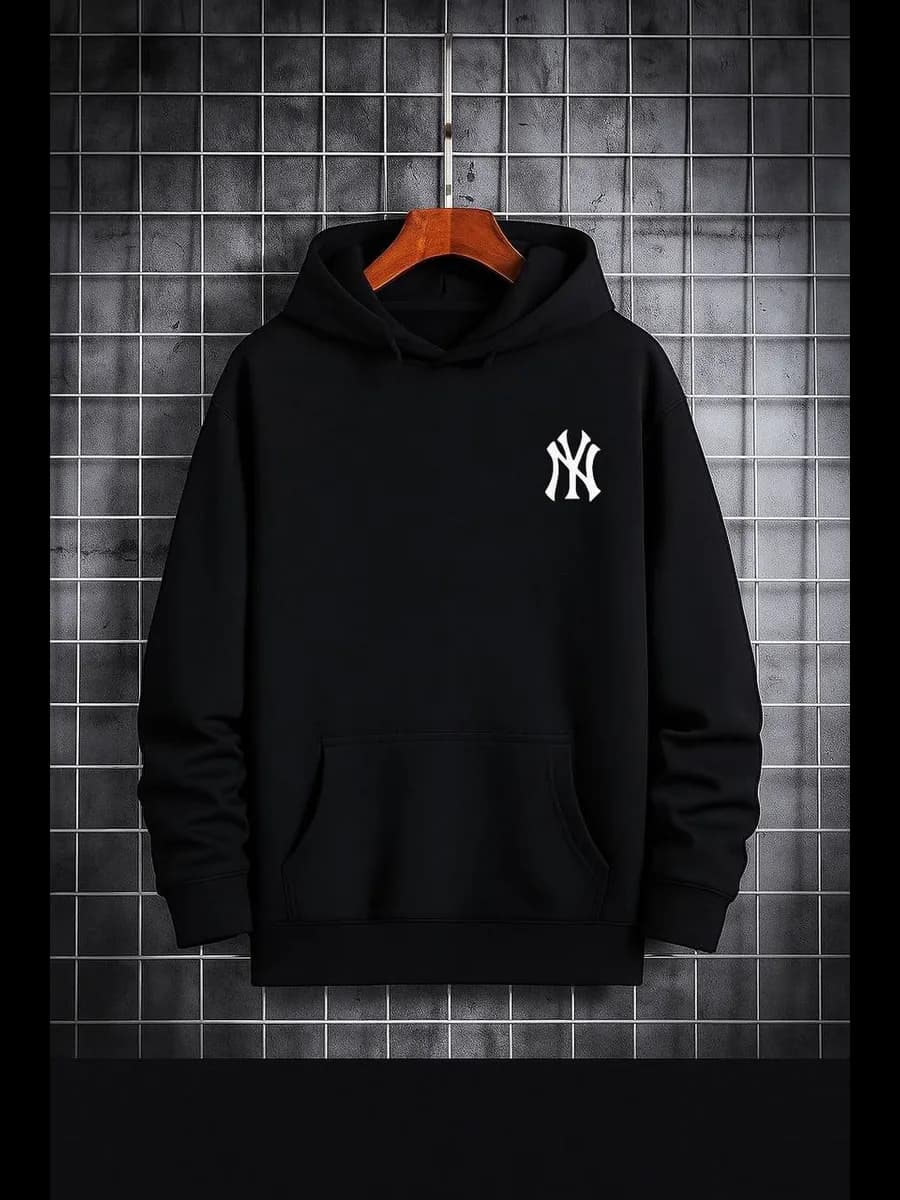 Худи оверсайз для подростка без начеса с капюшоном