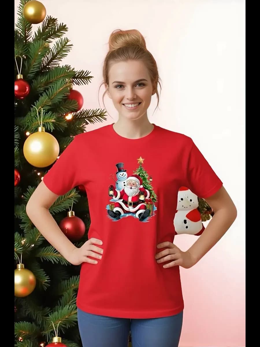 Футболка семейная новогодняя для фотосессии