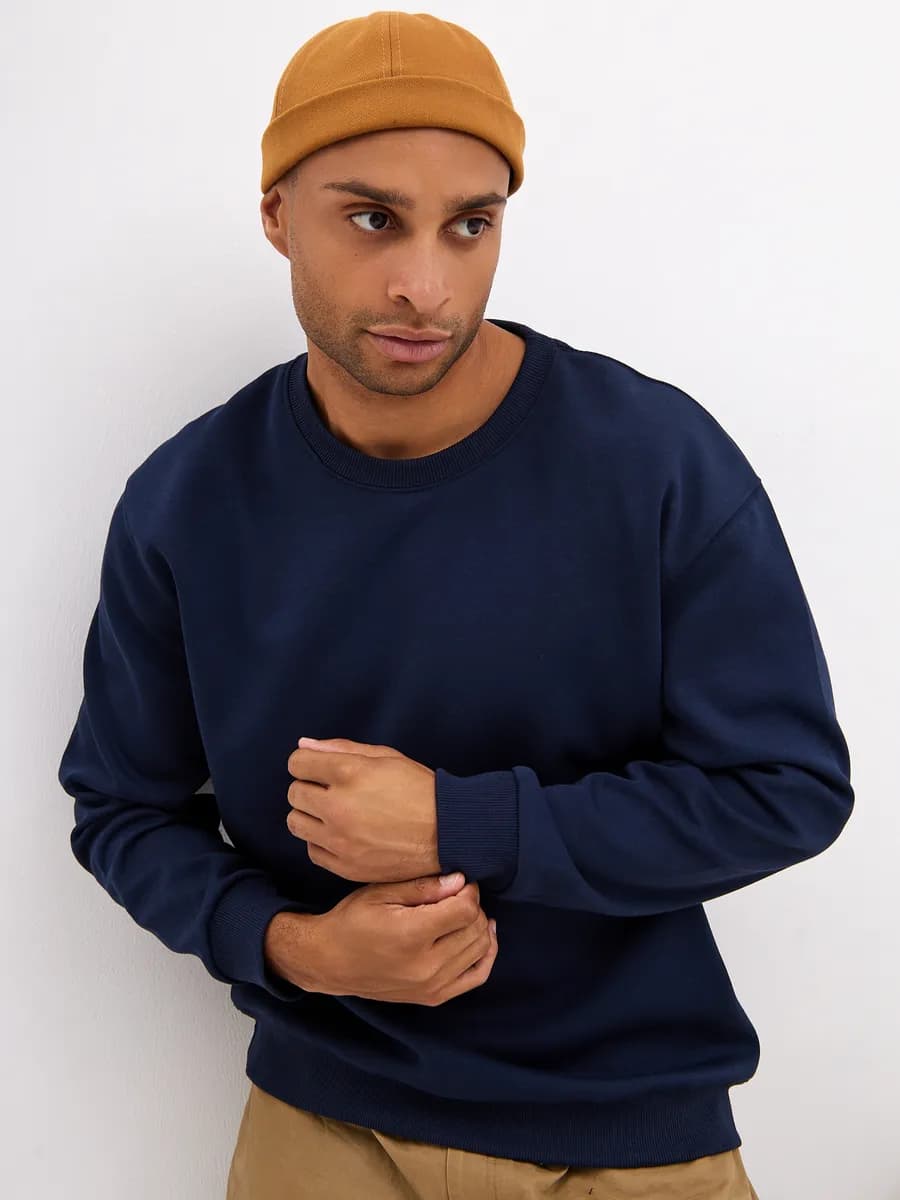 Свитшот базовый однотонный без начеса