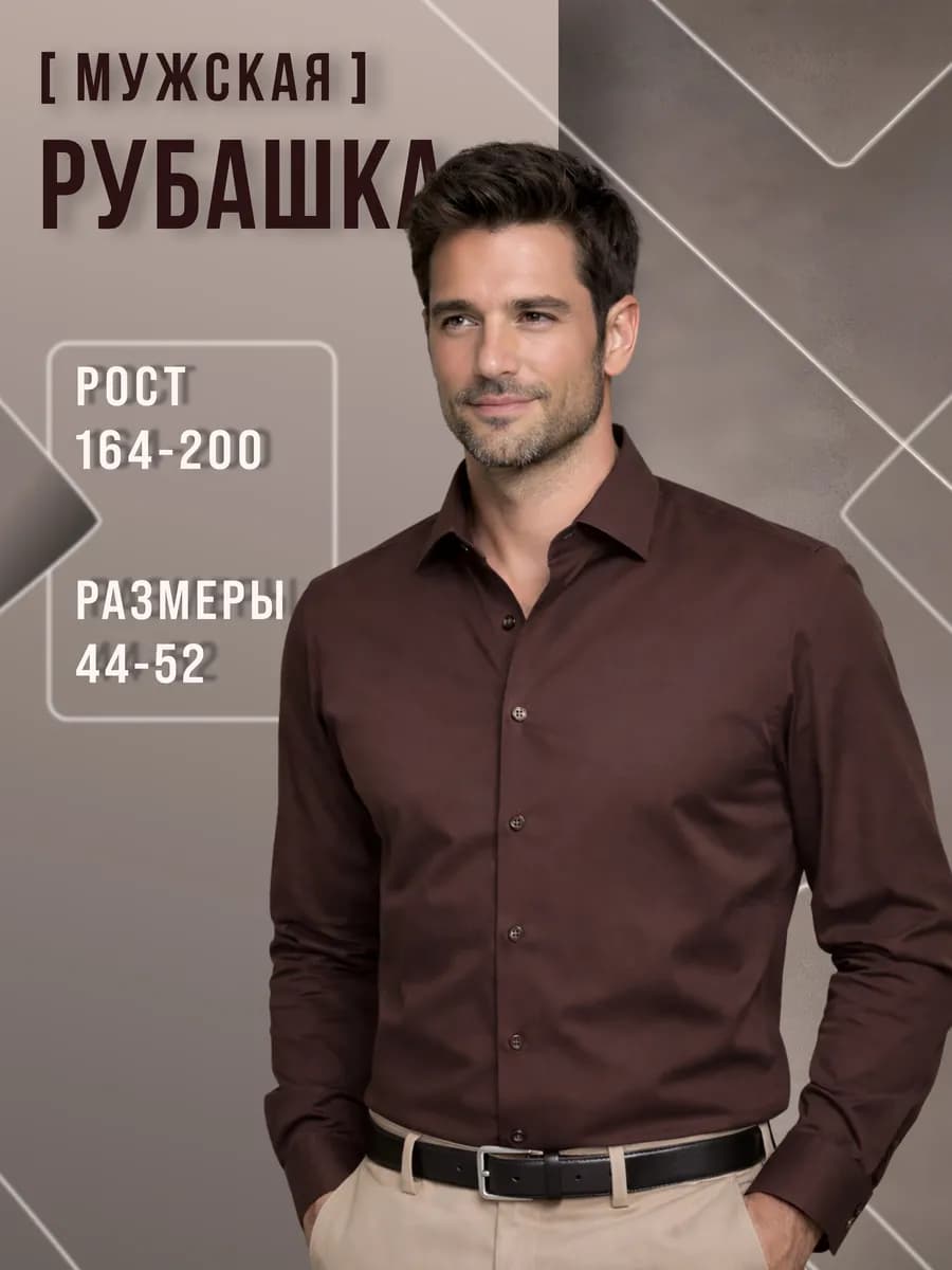 Рубашка с длинным рукавом классическая