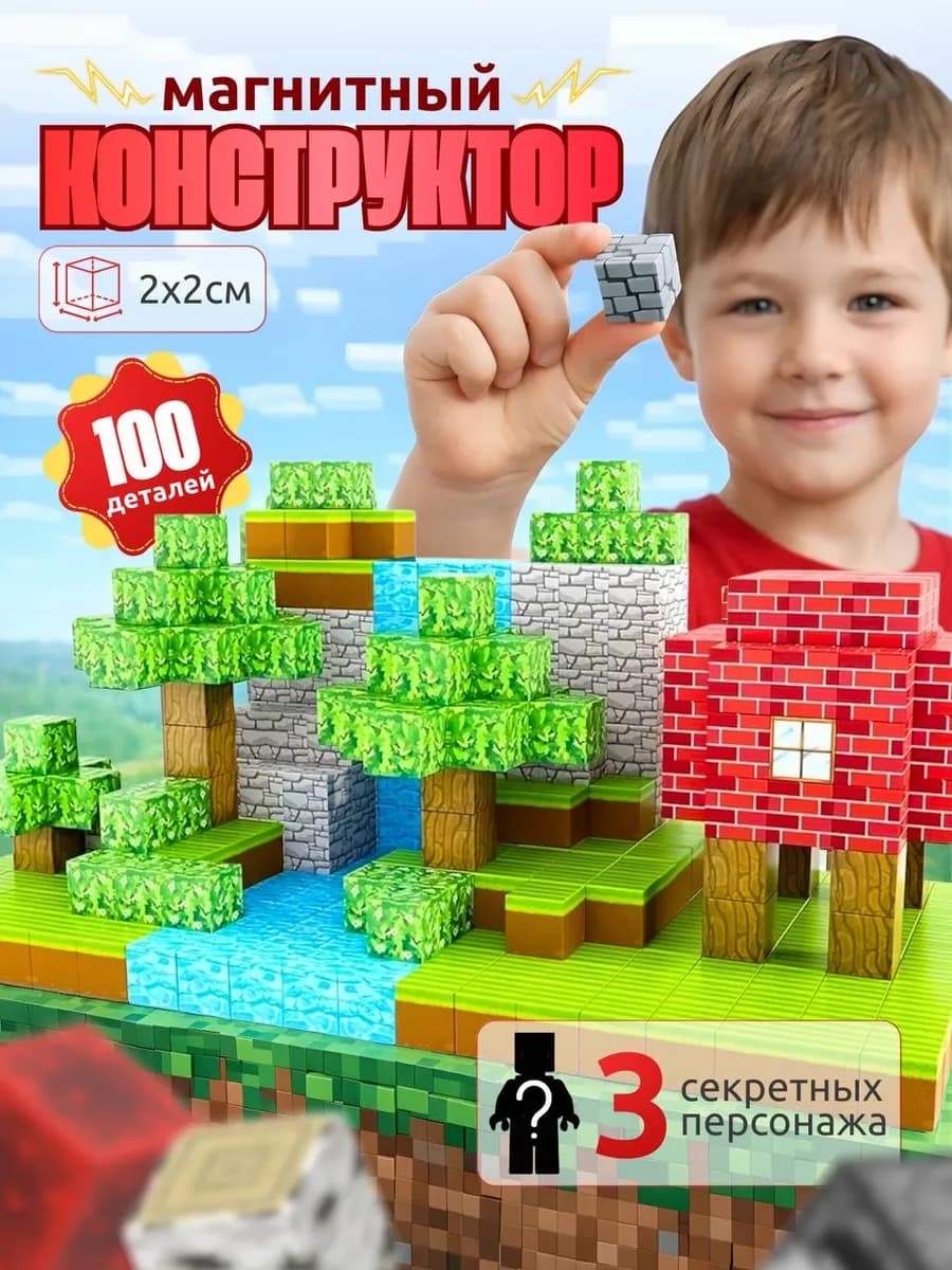 Магнитный конструктор Minecraft