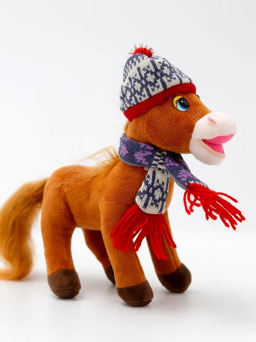 Лошадь Символ 2026 года мягкая игрушка 22 см