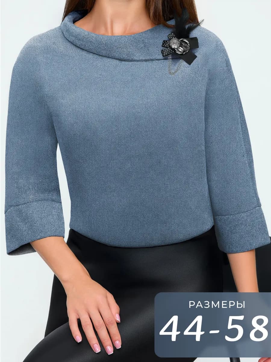 Кофта нарядная больших размеров офисная - фото 1