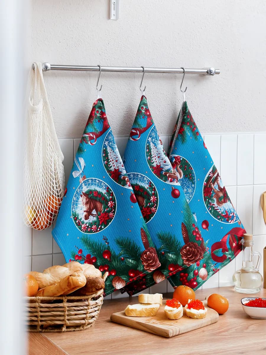 Полотенца кухонные набор Новогодние 2026