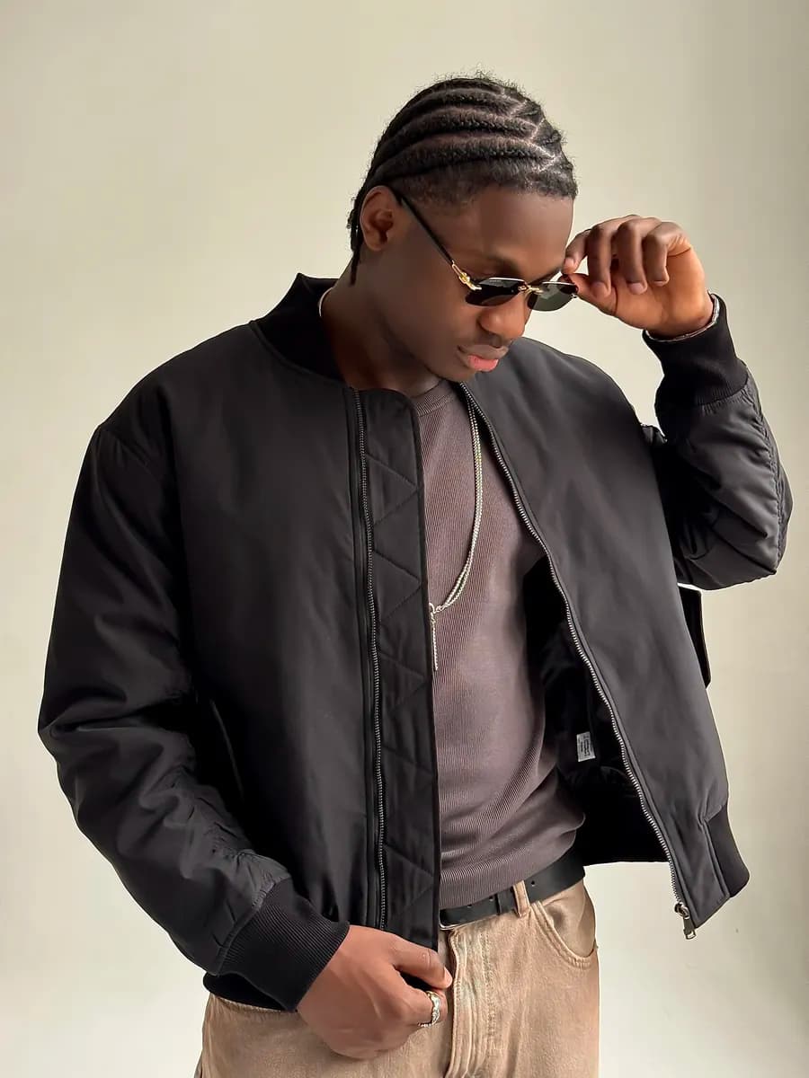 Бомбер весна-осень оверсайз на молнии базовый демисезонный