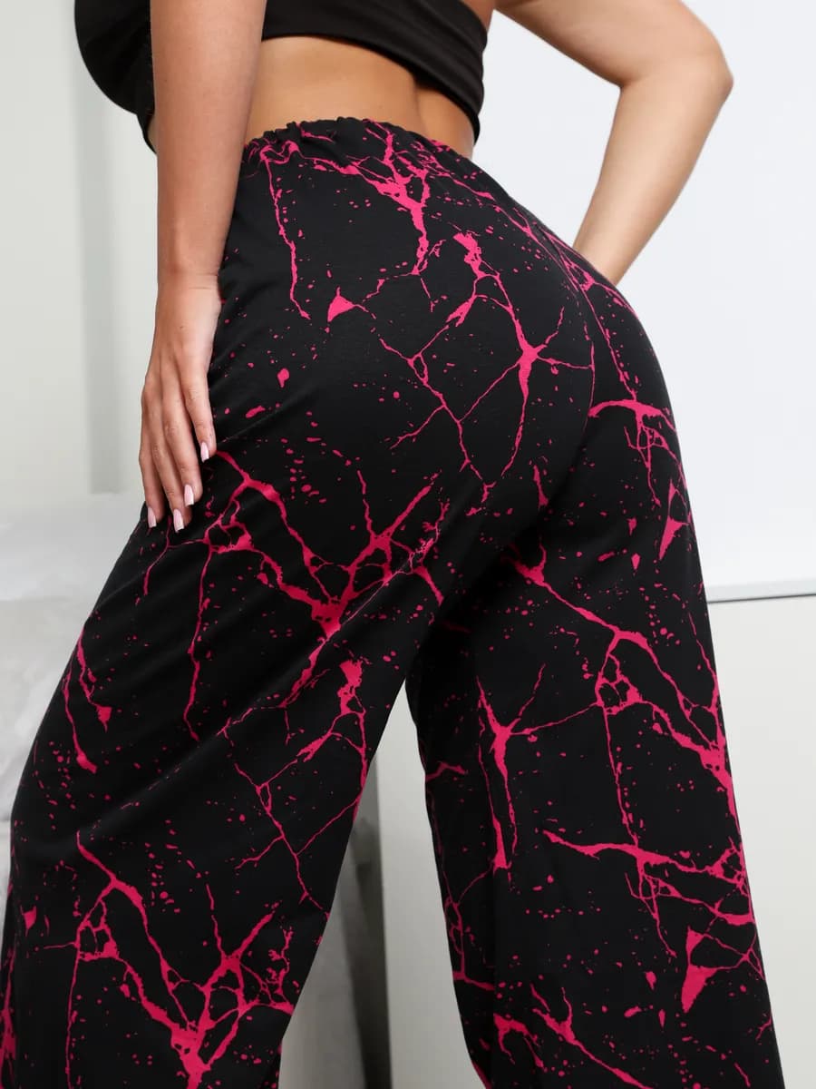 Брюки домашние летние на резинке больших размеров