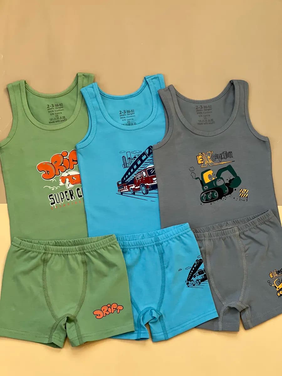 Комплект нижнего белья майка и трусы 3 шт