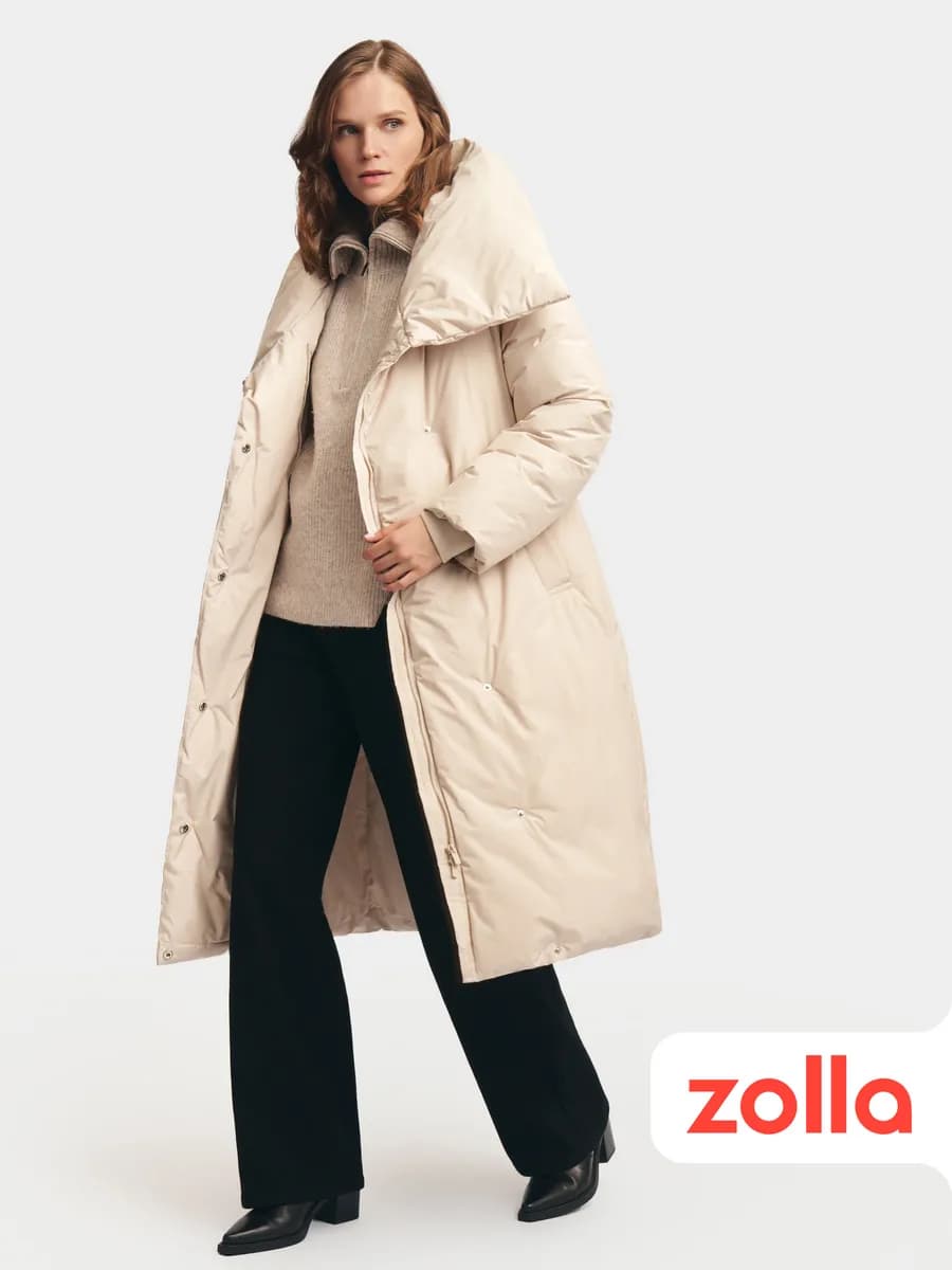 Тёплая женская куртка с воротником