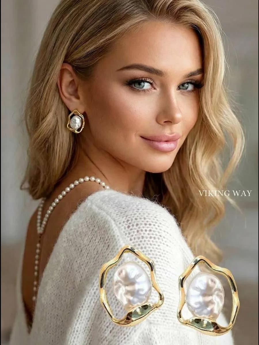 Серьги бижутерия с жемчугом олд мани