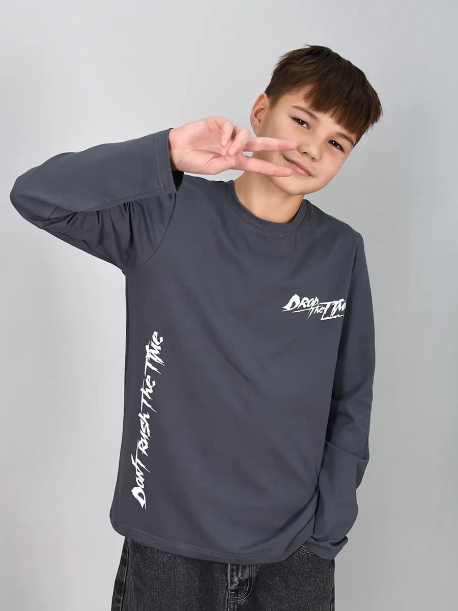 лонгслив для мальчика подростка в школу