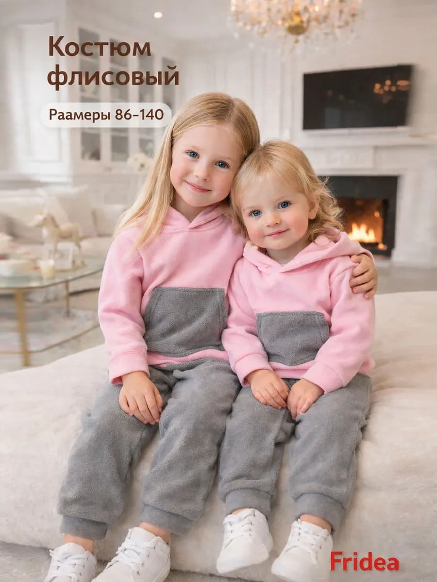 Костюм флисовый теплый с капюшоном