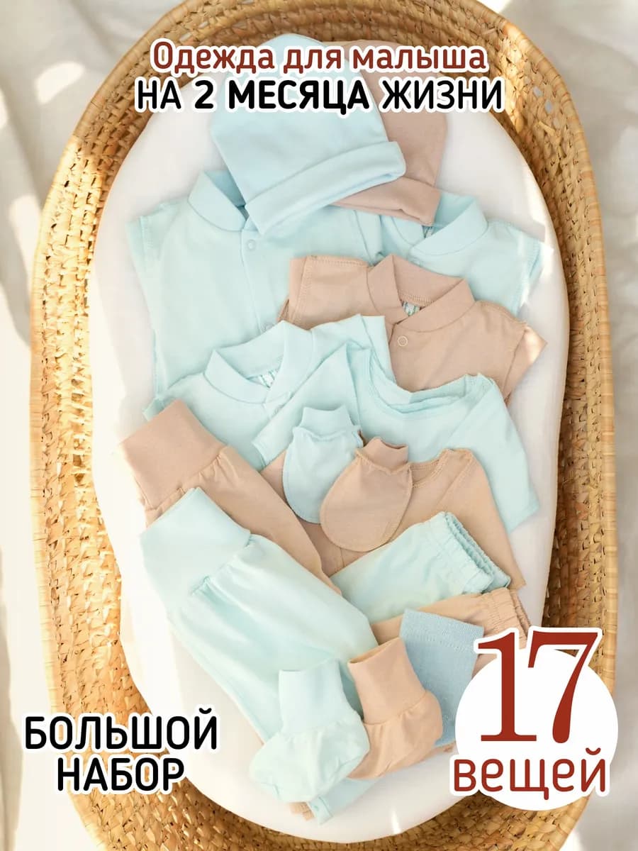 Комплект одежды для новорожденных на выписку в роддом набор