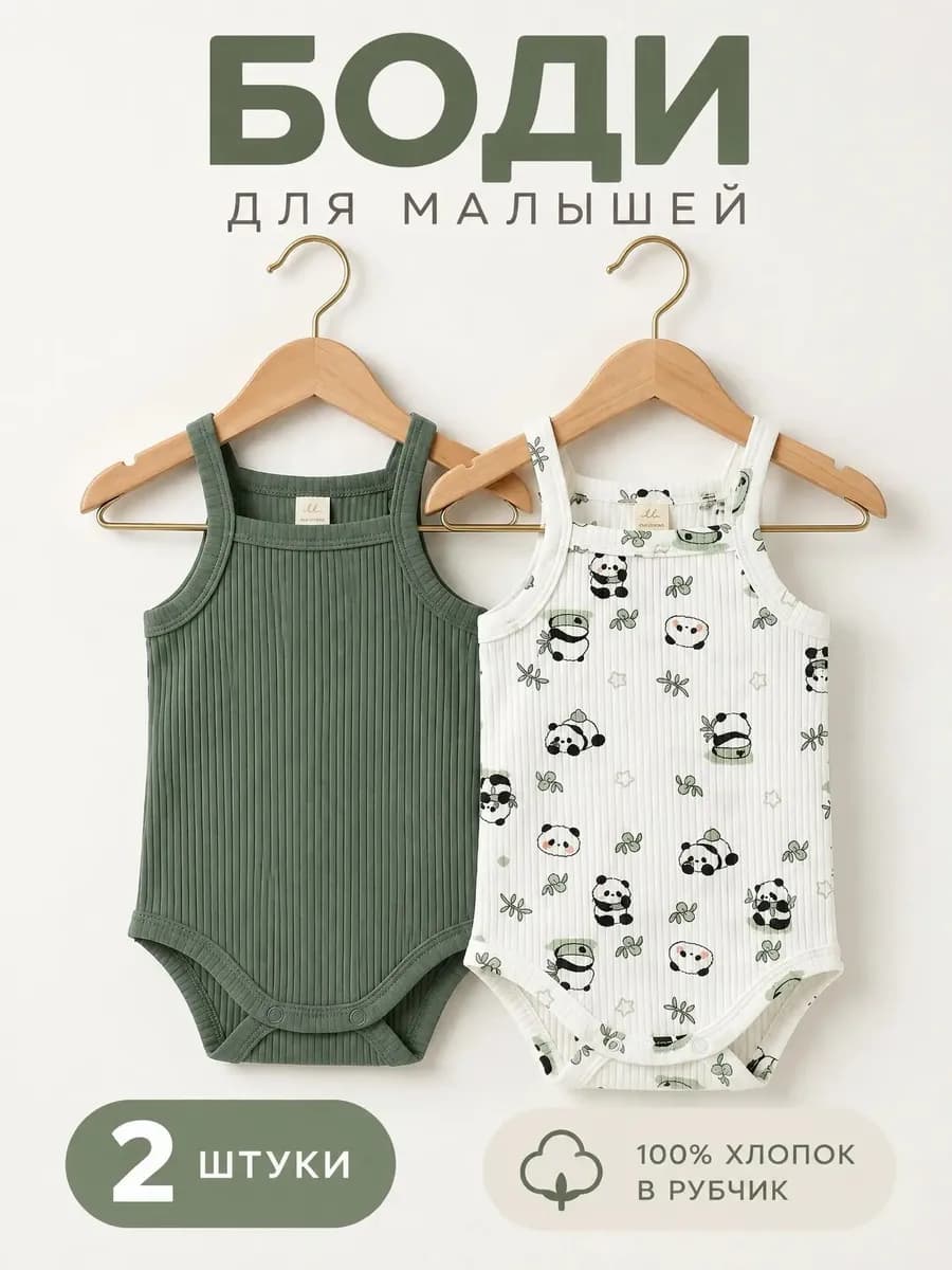 Боди майка для новорожденных набор 2 шт