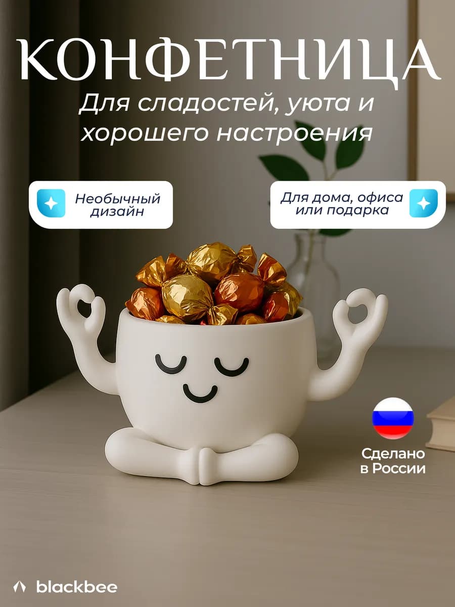 Конфетница декоративная человечек
